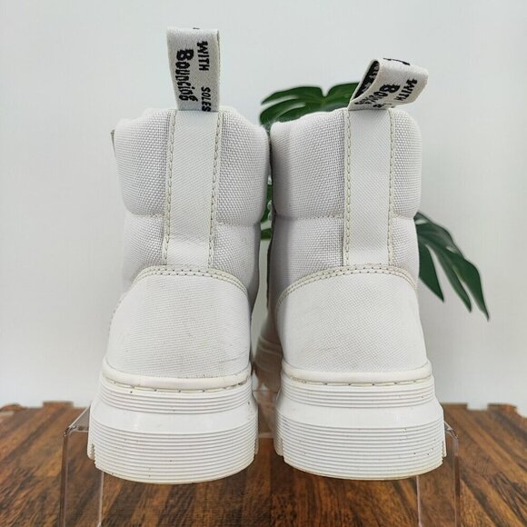 Dr. Martens Women's Combs W White Canvas Ankle Boots Size 6 US - Picture 3 of 14